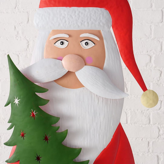 Dekorativer Weihnachtsmann Rot aus Metall 115x37x24cm