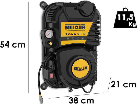 Nuair Air Compressors with Power 1.5hp and Airtank 2lt 060-093-1025