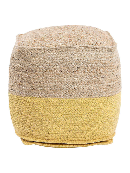 Pouf Hocker Kirama Gelb 44x44x44cm