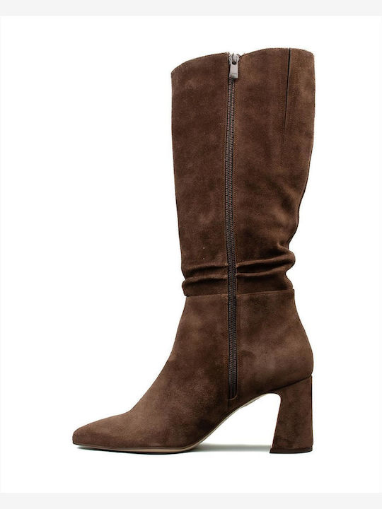 Suede Women's Boots with High Heel CROSTA