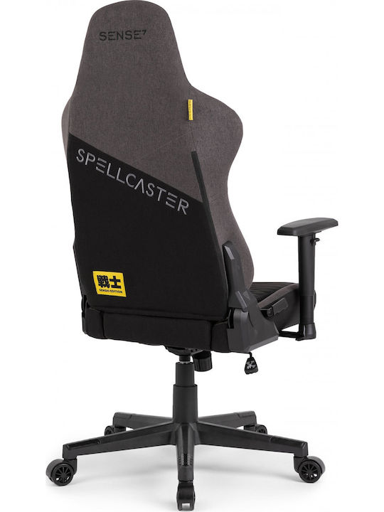 SENSE7 Spellmaster Fabric Senshi Edition Fabric Gaming Chair with Adjustable Arms Gray