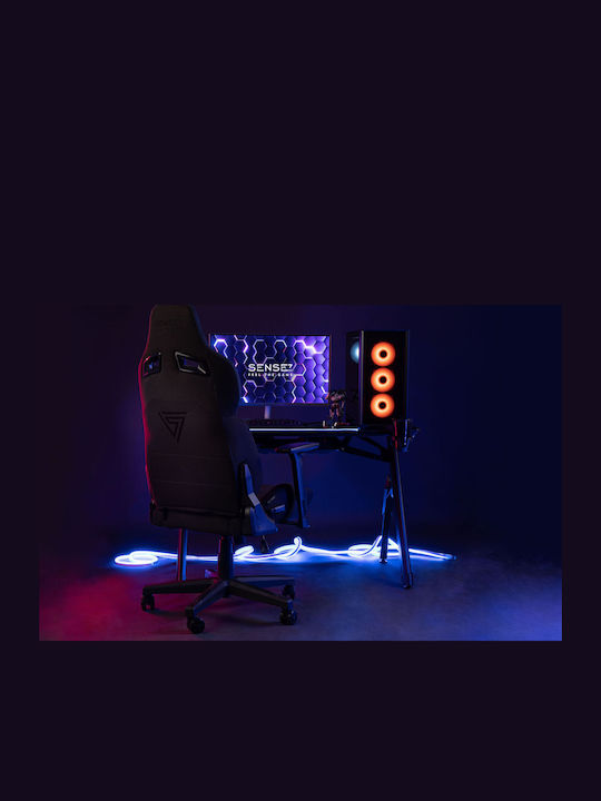 SENSE7 Sentinel Καρέκλα Gaming Δερματίνης με Ρυθμιζόμενα Μπράτσα Γκρι