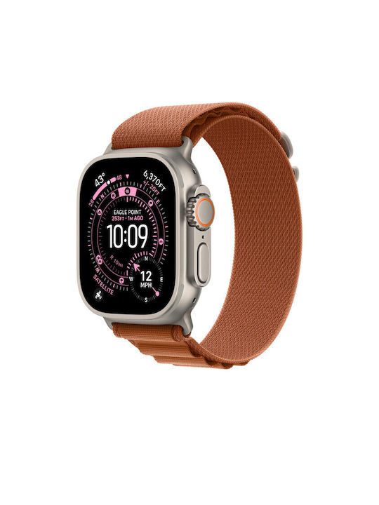 Apple Alpine Loop - S Curea Terra Cotta - Finisaj Natural Titan (Apple Watch 44/45/46mm/Ultra 49mm) Apple Alpine Loop - S Curea Terra Cotta - Finisaj Natural Titan (Apple Watch 44/45/46mm/Ultra 49mm)