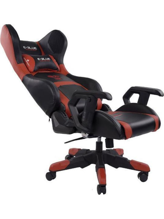 E-Blue Cobra Artificial Leather Gaming Chair with Adjustable Arms Red