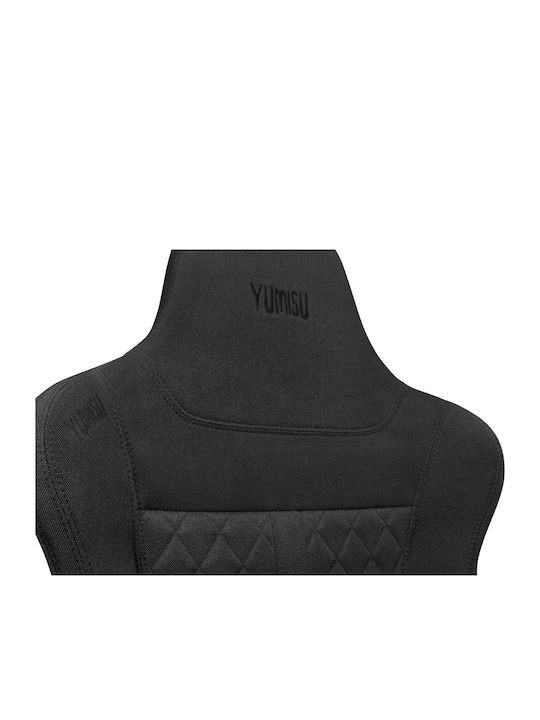 Yumisu 2052 Fabric Gaming Chair with Adjustable Arms Black