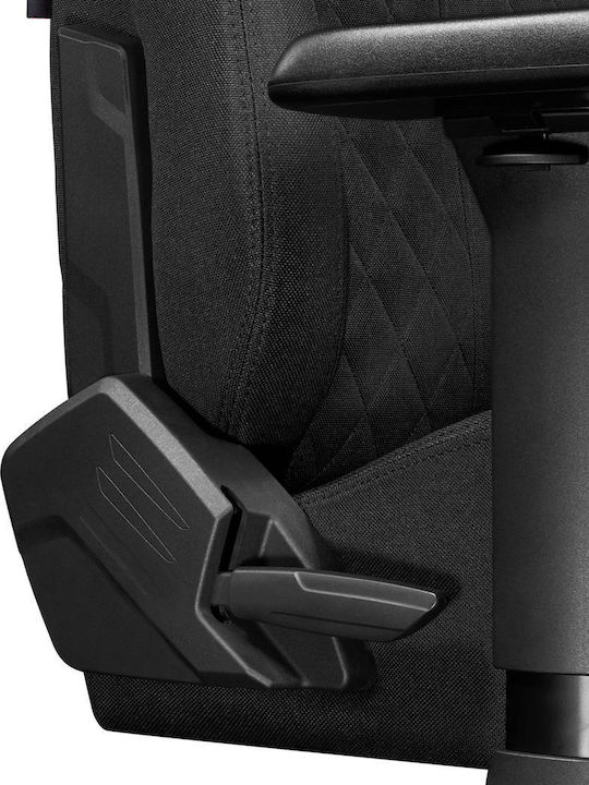 Yumisu 2052 Fabric Gaming Chair with Adjustable Arms Black