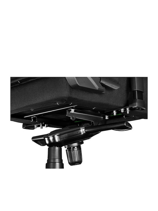 Yumisu 2052 Fabric Gaming Chair with Adjustable Arms Black