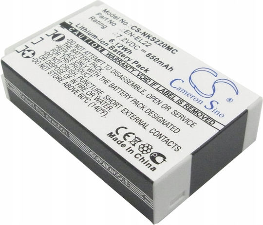 Camera Battery Nikon J4/S2 En-el22 Cs-nks220mc 3.8V 3000mAh Cameron Sino