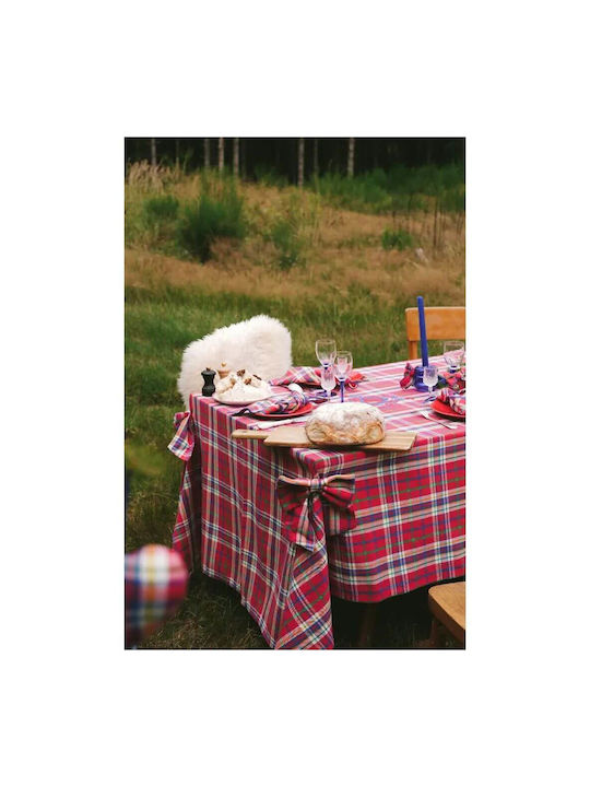 Selected by Pragmatic Tablecloth with Embroidery Red 170x250cm