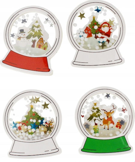 Craft with Fun Χριστουγεννιάτικα Αυτοκόλλητα με Σχέδιο Μπάλες 4τμχ