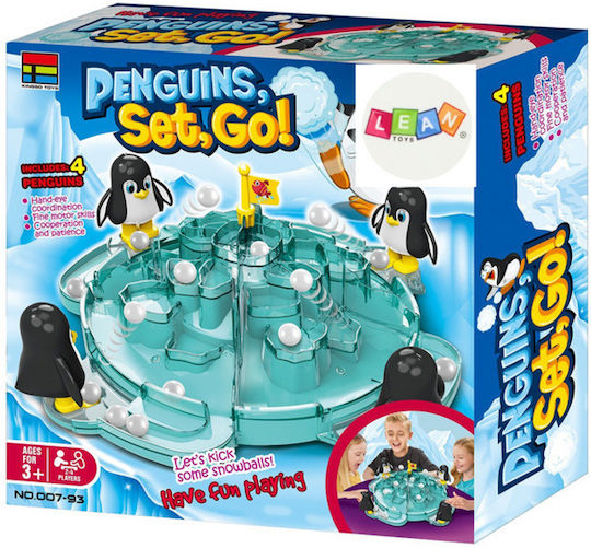 Настолна игра Penguin, Set, Go! за 2-4 играчи 3+ години (EN) Lean Toys