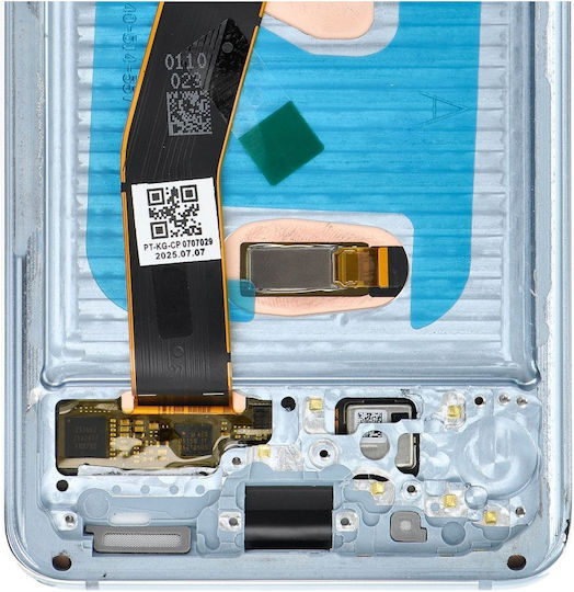 Screen Display with Touch Mechanism and Frame for SAMSUNG S20 4G (Blue)