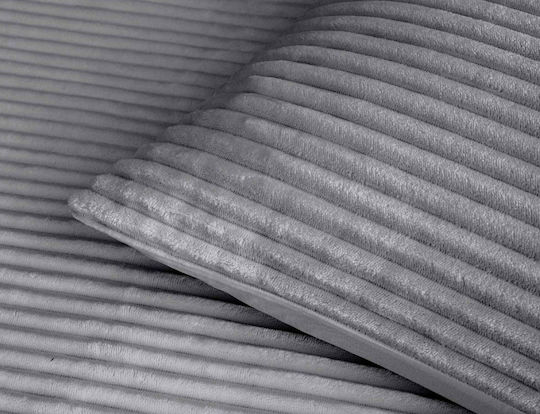 Douceur d'Intérieur Σετ Παπλωματοθήκη 220x240cm Υπέρδιπλη με 4 Μαξιλαροθήκες Veloutea Anthracite