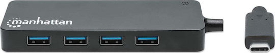 Manhattan Hub 7 Θυρών USB 3.0 με σύνδεση USB-C