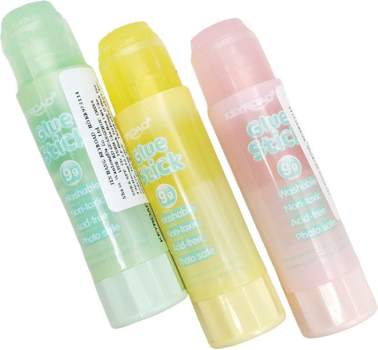 Keyroad Jelly Gel Klebstoffstift Transparent 9g Display Farb-Mix