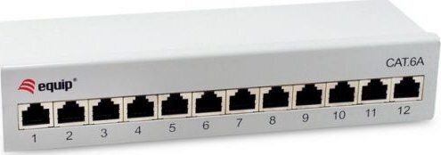 Equip Patch Panel για Rack 1U cat6a Γκρι