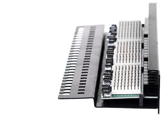 Netrack Patch Panel Unshielded για Rack 19" 24 Θυρών Μαύρο