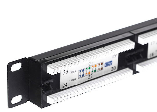 Netrack Patch Panel Unshielded για Rack 19" 24 Θυρών cat6