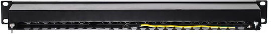 Netrack Patch Panel für Rack 19" 24 Ports Weiß