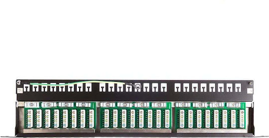 Netrack Patch Panel für Rack 0.5U 19" 24 Ports cat6