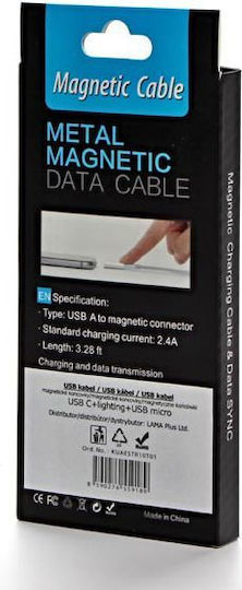 Neutralle USB to Lightning / Type-C / micro USB Cable Γκρι 1m