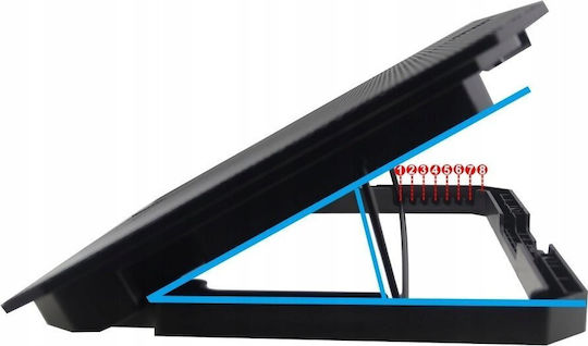 Techly Cooling Pad for Laptop up to 17" with 2 Fans and Lighting