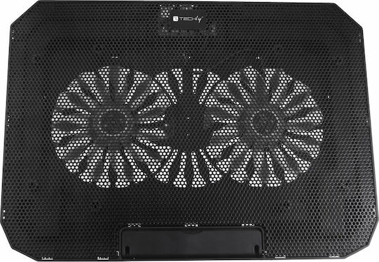 Techly Cooling Pad for Laptop up to 17" with 2 Fans and Lighting