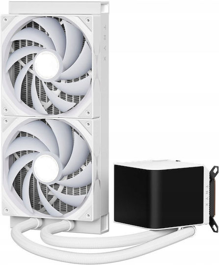 Tryx Panorama 280 Υδρόψυξη AIO CPU με 2 Ανεμιστήρες 140mm και ARGB Φωτισμό Λευκή