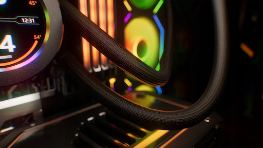 Krux HydroGlance 240 ARGB Water Cooling System AIO CPU with 2 120mm Fans