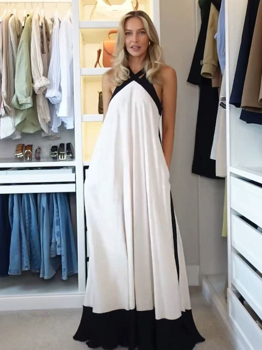 Summer Maxi Dress for Wedding and Christening White