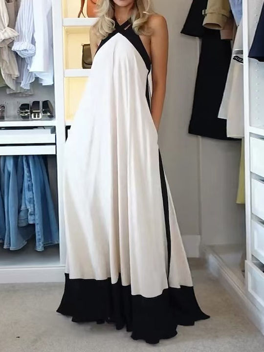 Summer Maxi Dress for Wedding and Christening White