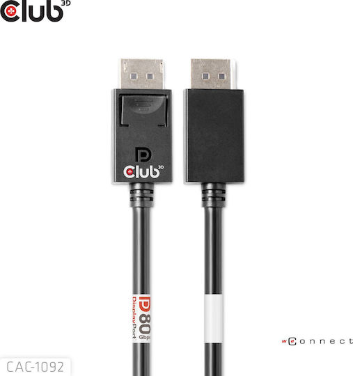 Club3D Kabel DisplayPort-Stecker - DisplayPort-Stecker 1.6m Schwarz