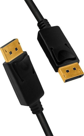 Techly Cable DisplayPort male - DisplayPort male 1m Μαύρο (109269)