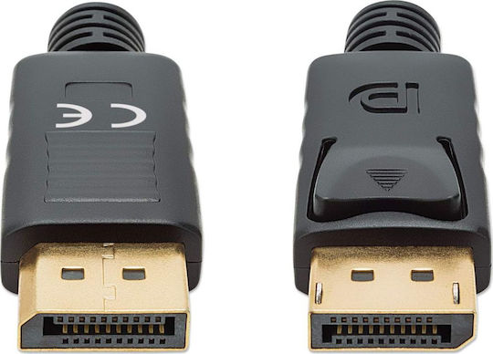Manhattan Cable DisplayPort male - DisplayPort male 2m Μαύρο (355575)