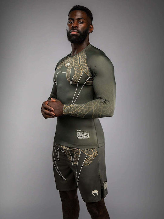 Venum Bărbați Cu mânecă lungă Tricou VENUM-05747-590 pentru Jiu-Jitsu / MMA Verde