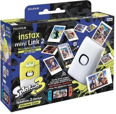 Fujifilm Instax Mini Link 2 Zink Photo Printer with Bluetooth Clay White Splatoon 3