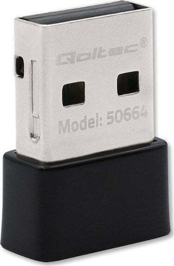 Qoltec 50664 USB Netzwerkadapter mit Drahtloser Verbindung Wi-Fi 650Mbps