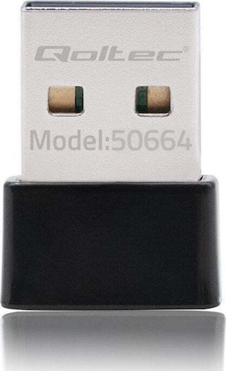 Qoltec 50664 USB Netzwerkadapter mit Drahtloser Verbindung Wi-Fi 650Mbps