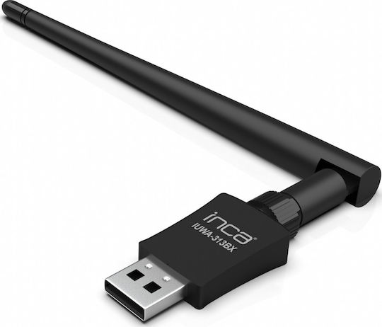 Inca IUWA-313BX Αντάπτορας Δικτύου USB με Ασύρματη Σύνδεση Wi-Fi και Αποσπώμενη Κεραία