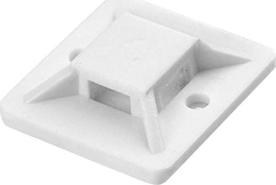 Orno Adhensiv Cablu Tie Mount Alb 10buc
