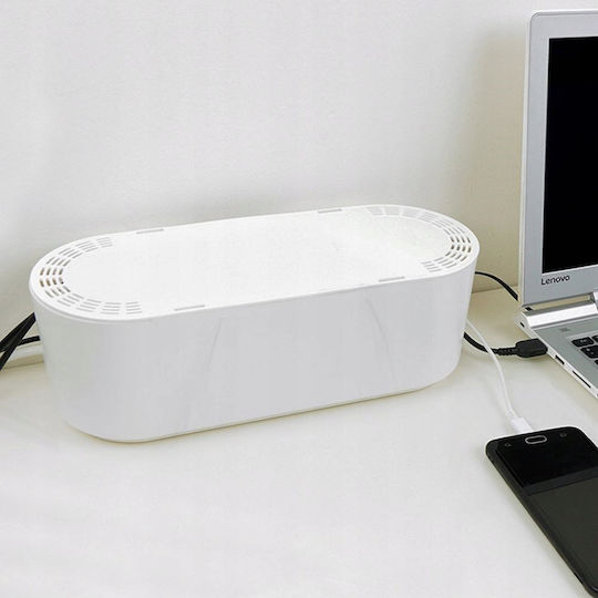 Vilde Cable Box Λευκό 1τμχ