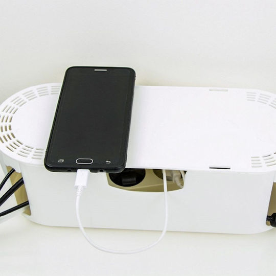 Vilde Cable Box Λευκό 1τμχ
