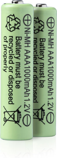 Naxius Rechargeable Battery AAA Ni-MH 1000mAh 1.2V 2pcs