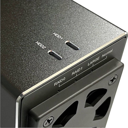 LC-Power Θήκη για 2 Σκληρούς Δίσκους 3.5" SATA III με σύνδεση USB 3.0