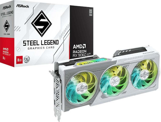 ASRock Radeon RX 9060 XT 8GB GDDR6 Legenda de oțel OC Placă Grafică