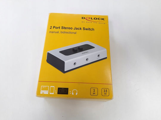 DeLock Switch Stereo Jack 3.5 mm 2 port