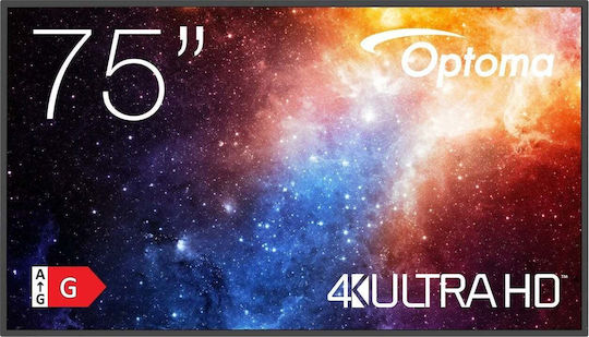 Optoma H1F2C0GBW101 Digitale Anzeigetafel LED 4K UHD 75 Zoll