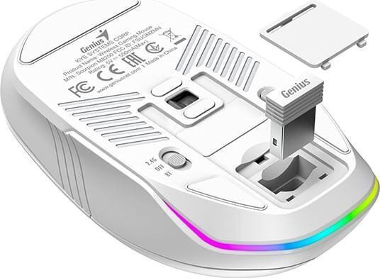 Genius M8250 Ασύρματο RGB Gaming Ποντίκι 3200 DPI Λευκό