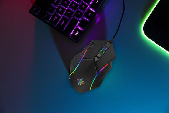 Inca IMG-351 RGB Gaming Maus 12800 DPI Schwarzes
