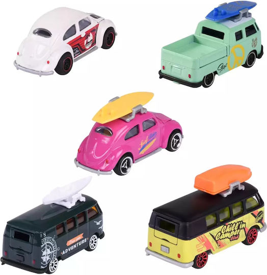 Majorette Mașinuță SET 5 MAȘINUȚE METALICE VOLKSWAGEN 7,5CM